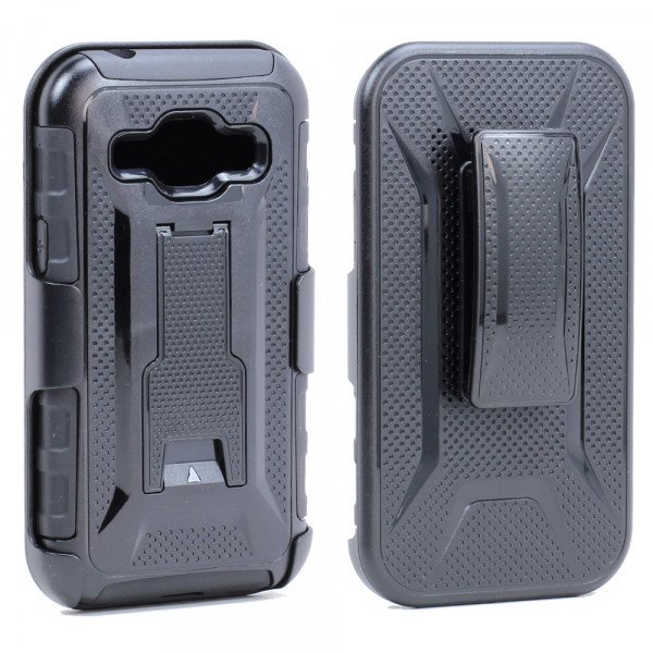Wholesale Samsung Galaxy J1 Holster Combo Belt Clip Case (Black)